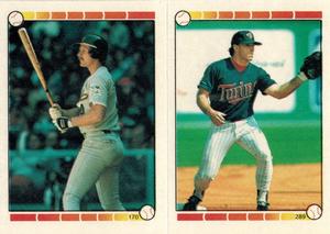 1989 Topps Stickers #170 / 289 Carney Lansford / Gary Gaetti Front