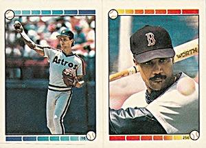 1989 Topps Stickers #16 / 256 Bill Doran / Jim Rice Front