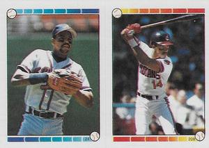 1989 Topps Stickers #24 / 208 Dion James / Julio Franco Front