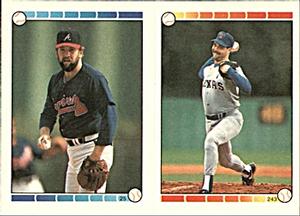 1989 Topps Stickers #25 / 243 Bruce Sutter / Jeff Russell Front
