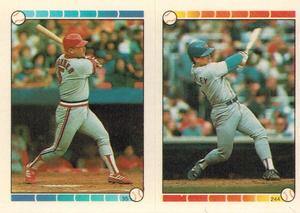 1989 Topps Stickers #35 / 244 Bob Horner / Mike Stanley Front