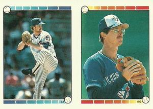1989 Topps Stickers #52 / 192 Rick Sutcliffe / Rance Mulliniks Front