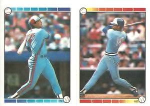 1989 Topps Stickers #72 / 185 Hubie Brooks / Fred McGriff Front