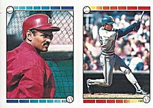 1989 Topps Stickers #113 / 196 Phil Bradley / Glenn Braggs Front
