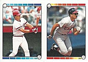 1989 Topps Stickers #135 / 300 Bo Diaz / Fred Manrique Front