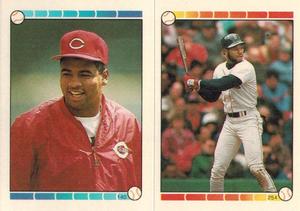 1989 Topps Stickers #140 / 254 Jose Rijo / Ellis Burks Front