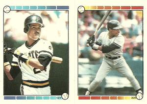 1989 Topps Stickers #127 / 309 Barry Bonds / Willie Randolph Front