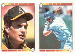 1989 Topps Stickers #166 / 264 Bob Welch / Kevin Seitzer Front