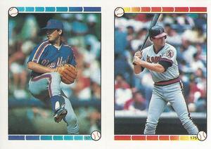 1989 Topps Stickers #97 / 175 Randy Myers / Bob Boone Front