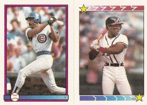 1989 Topps Stickers #5 / 322 Andre Dawson / Ron Gant Front