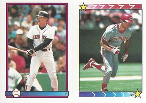 1989 Topps Stickers #9 / 325 Wade Boggs / Chris Sabo Front