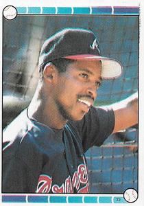 1989 Topps Stickers #33 Gerald Perry Front