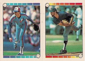 1989 Topps Stickers #75 / 285 Andy McGaffigan / Bert Blyleven Front