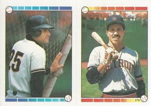 1989 Topps Stickers #80 / 276 Mike Aldrete / Luis Salazar Front