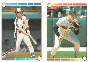 1989 Topps Stickers #70 / 253 Tim Wallach / Rich Gedman Front