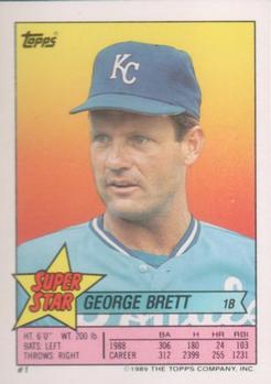 1989 Topps Stickers - Super Star Backs #1 George Brett Front