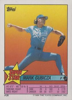 1989 Topps Stickers - Super Star Backs #26 Mark Gubicza Front