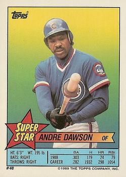 1989 Topps Stickers - Super Star Backs #48 Andre Dawson Front