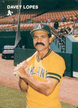 1984 Mother's Cookies Oakland Athletics #21 Davey Lopes Front