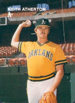1984 Mother's Cookies Oakland Athletics #26 Keith Atherton Front