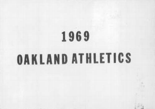 1969 Broder Oakland Athletics #NNO Header Card Front