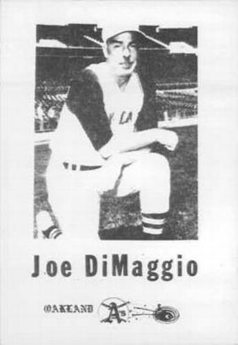 1969 Broder Oakland Athletics #NNO Joe DiMaggio Front