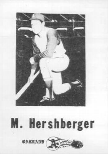 1969 Broder Oakland Athletics #NNO Mike Hershberger Front