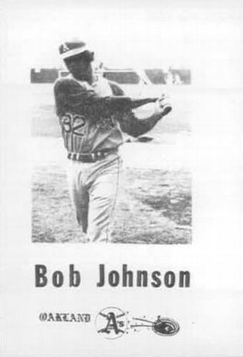 1969 Broder Oakland Athletics #NNO Bob Johnson Front