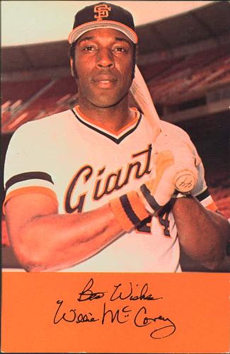 1977 Doug McWilliams Postcards #77-95 Willie McCovey Front