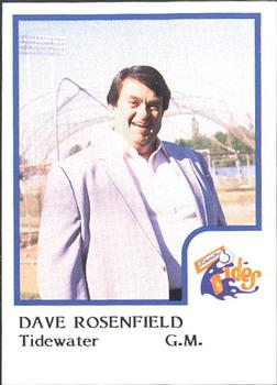 1986 ProCards Tidewater Tides #NNO Dave Rosenfield Front