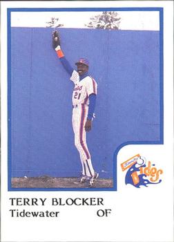 1986 ProCards Tidewater Tides #NNO Terry Blocker Front