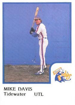1986 ProCards Tidewater Tides #NNO Mike Davis Front