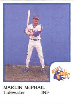 1986 ProCards Tidewater Tides #NNO Marlin McPhail Front