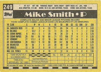 1990 O-Pee-Chee #249 Mike Smith Back