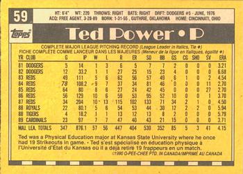 1990 O-Pee-Chee #59 Ted Power Back