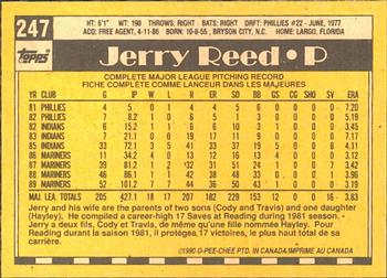 1990 O-Pee-Chee #247 Jerry Reed Back