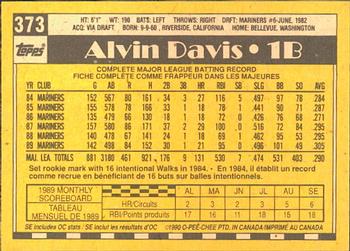 1990 O-Pee-Chee #373 Alvin Davis Back