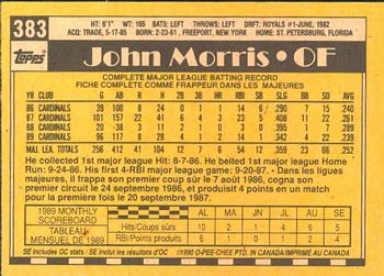 1990 O-Pee-Chee #383 John Morris Back