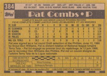 1990 O-Pee-Chee #384 Pat Combs Back