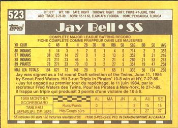 1990 O-Pee-Chee #523 Jay Bell Back