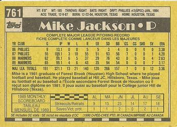 1990 O-Pee-Chee #761 Mike Jackson Back