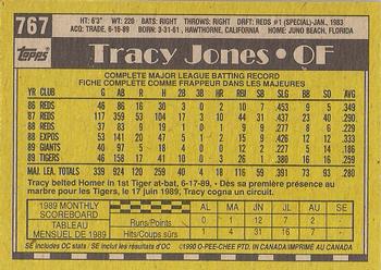 1990 O-Pee-Chee #767 Tracy Jones Back