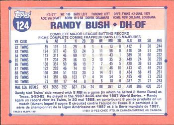 1991 O-Pee-Chee #124 Randy Bush Back