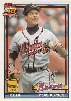 1991 O-Pee-Chee #329 Dave Justice Front