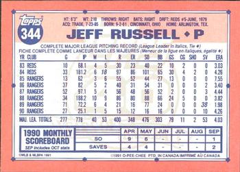 1991 O-Pee-Chee #344 Jeff Russell Back