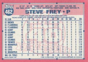 1991 O-Pee-Chee #462 Steve Frey Back