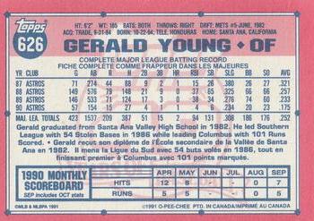 1991 O-Pee-Chee #626 Gerald Young Back