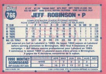 1991 O-Pee-Chee #766 Jeff Robinson Back
