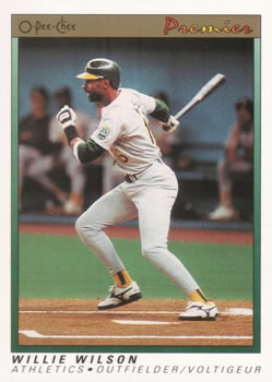 1991 O-Pee-Chee Premier #129 Willie Wilson Front