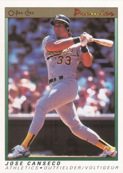 1991 O-Pee-Chee Premier #18 Jose Canseco Front